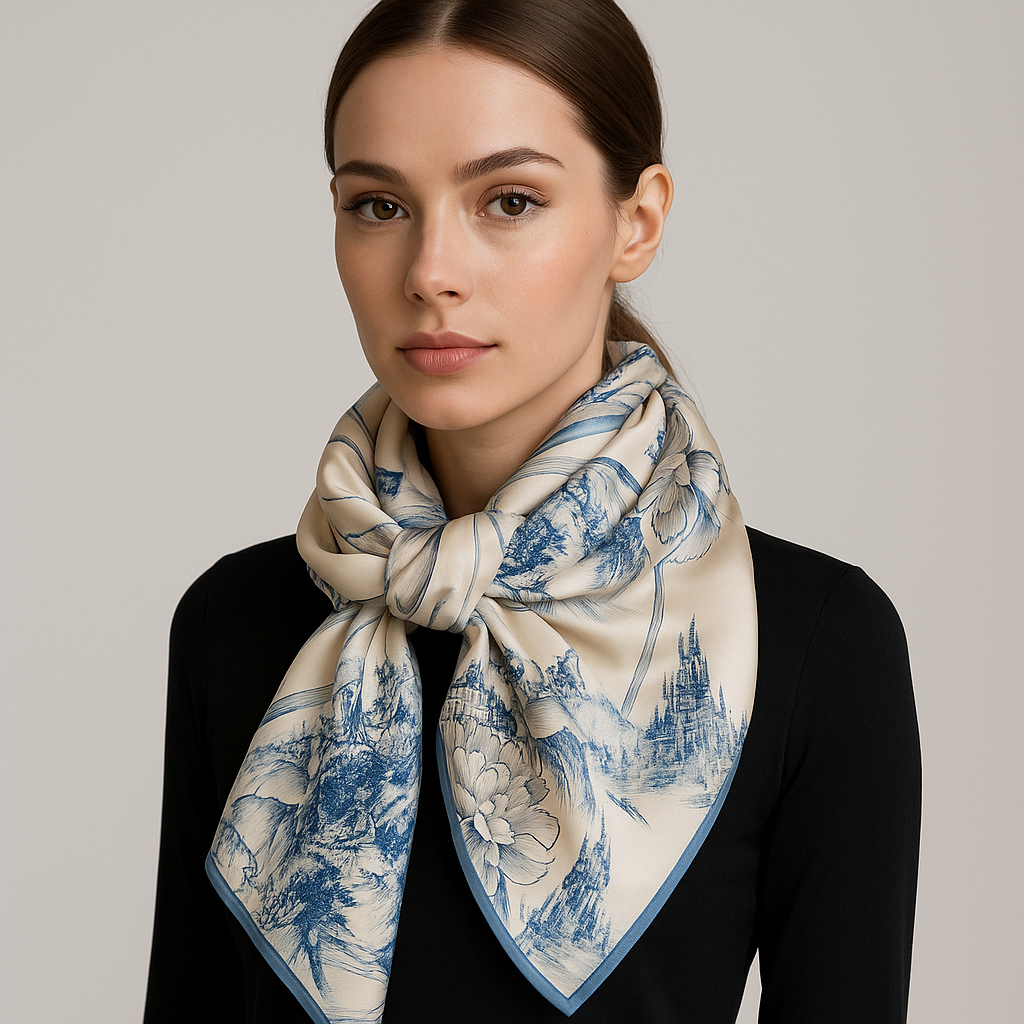 Silk Scarf Silent Flower