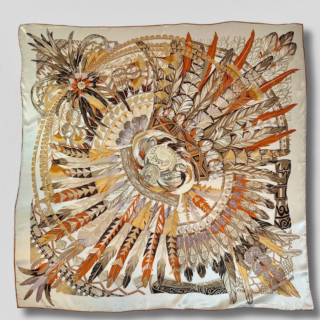 Silk Scarf Afternoon Sun (Beige)