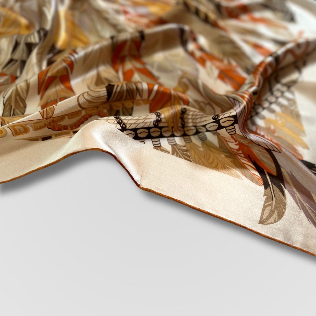 Silk Scarf Afternoon Sun (Beige)