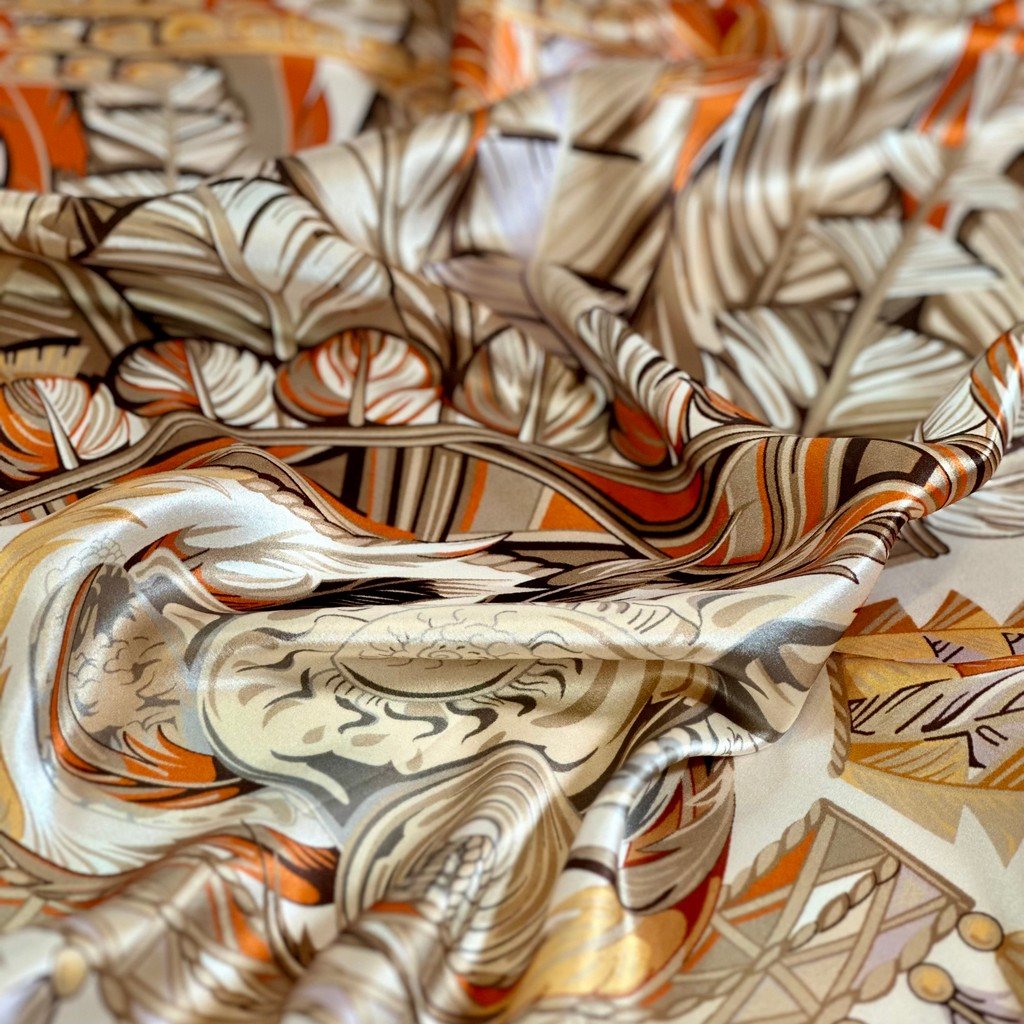 Silk Scarf Afternoon Sun (Beige)