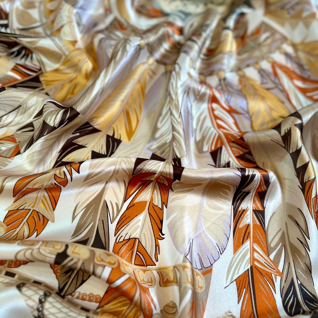 Silk Scarf Afternoon Sun (Beige)