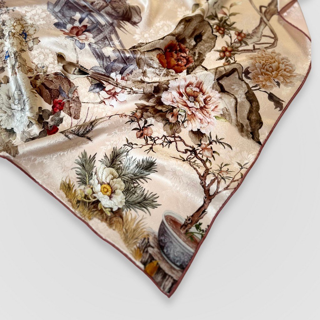 Silk Scarf Garden of Aromas