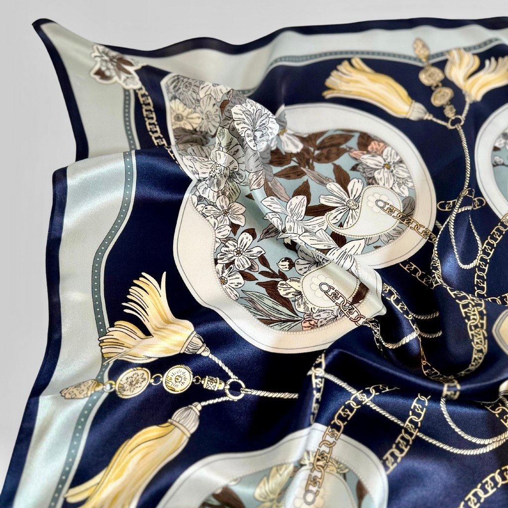 Silk Scarf Classical Overture (Blue)