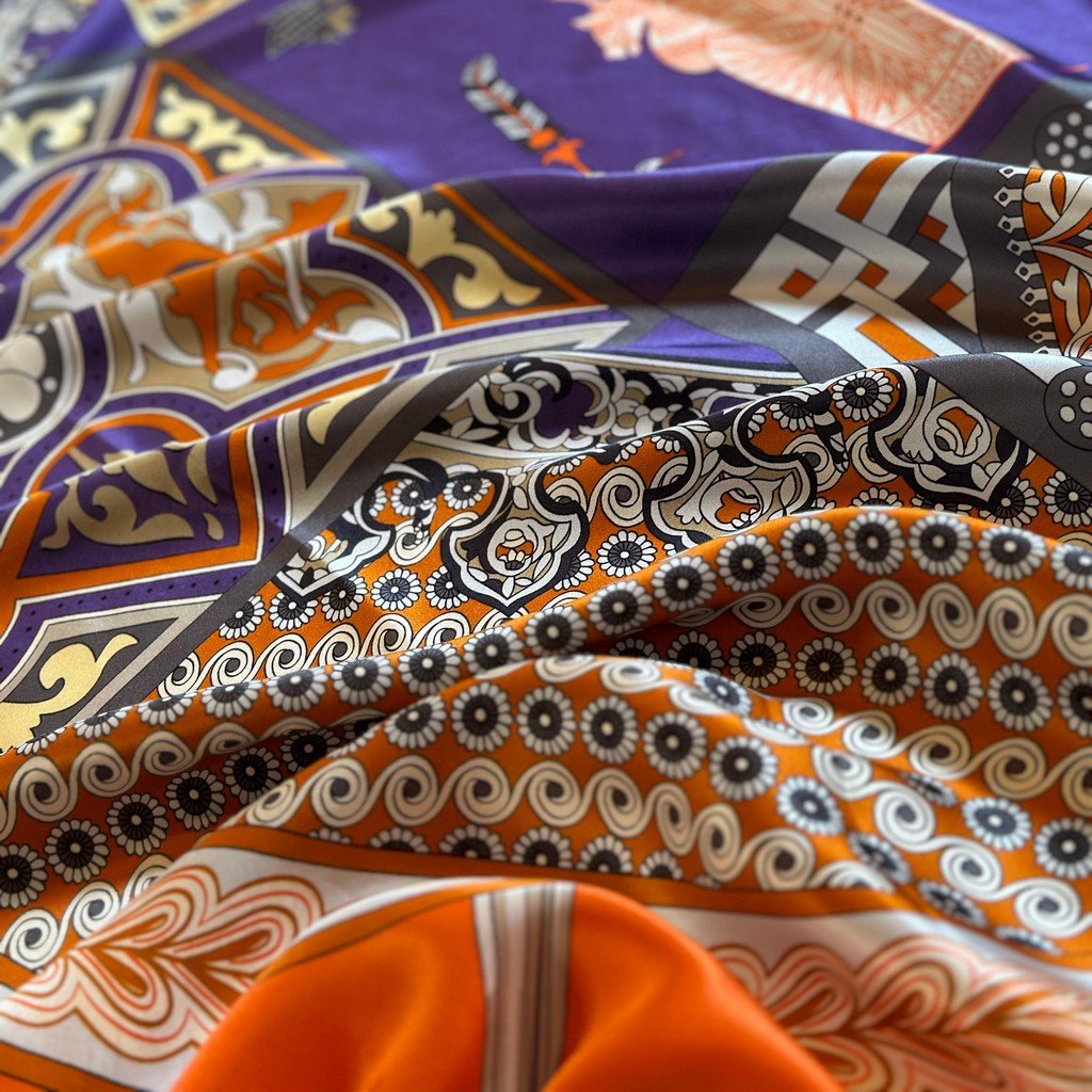 Silk Scarf Havana (Grey)