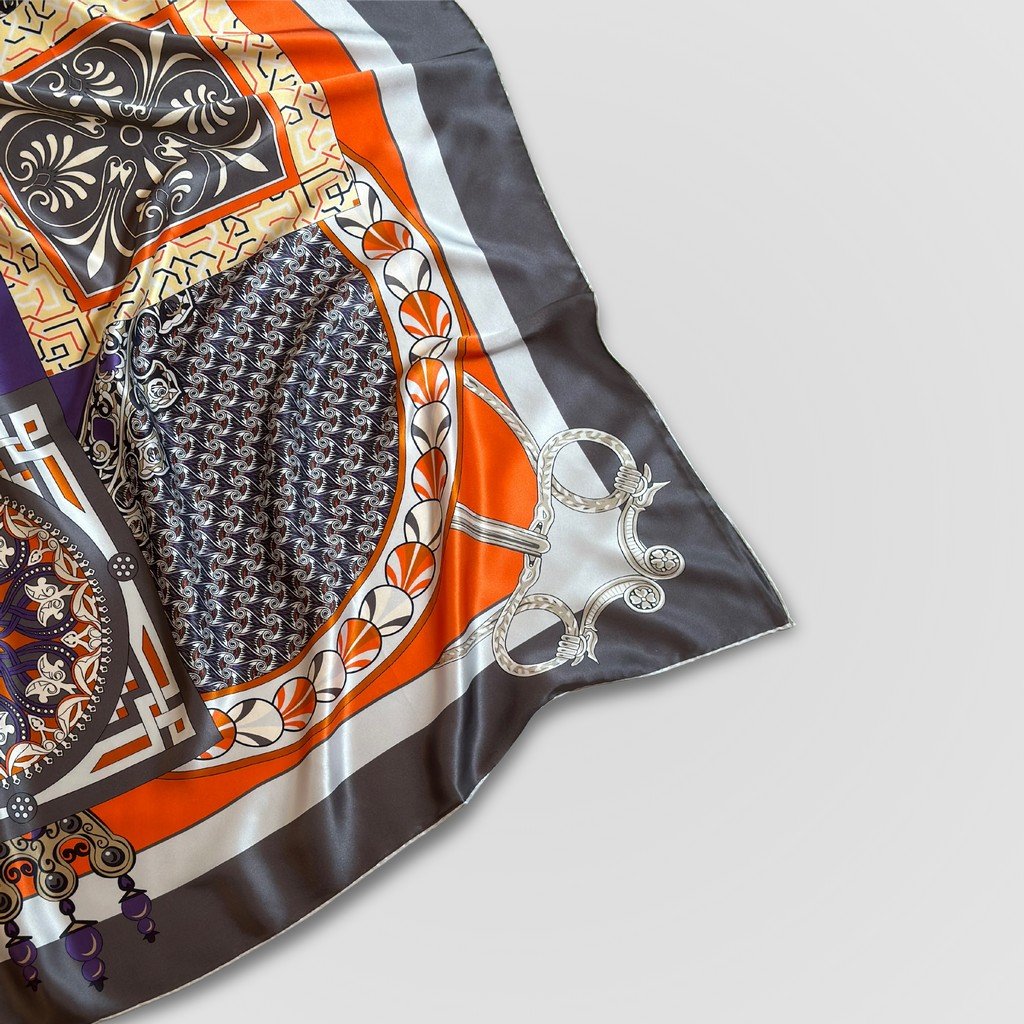 Silk Scarf Havana (Grey)