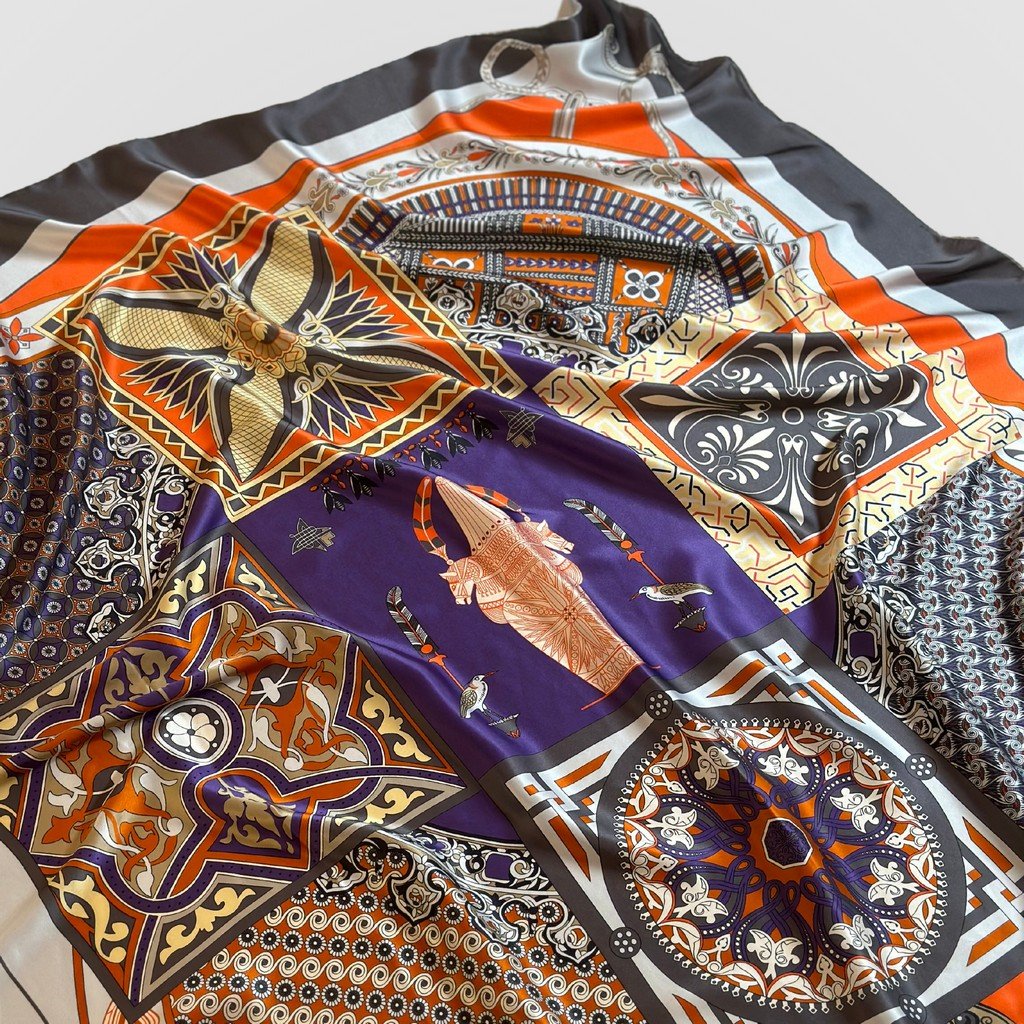 Silk Scarf Havana (Grey)