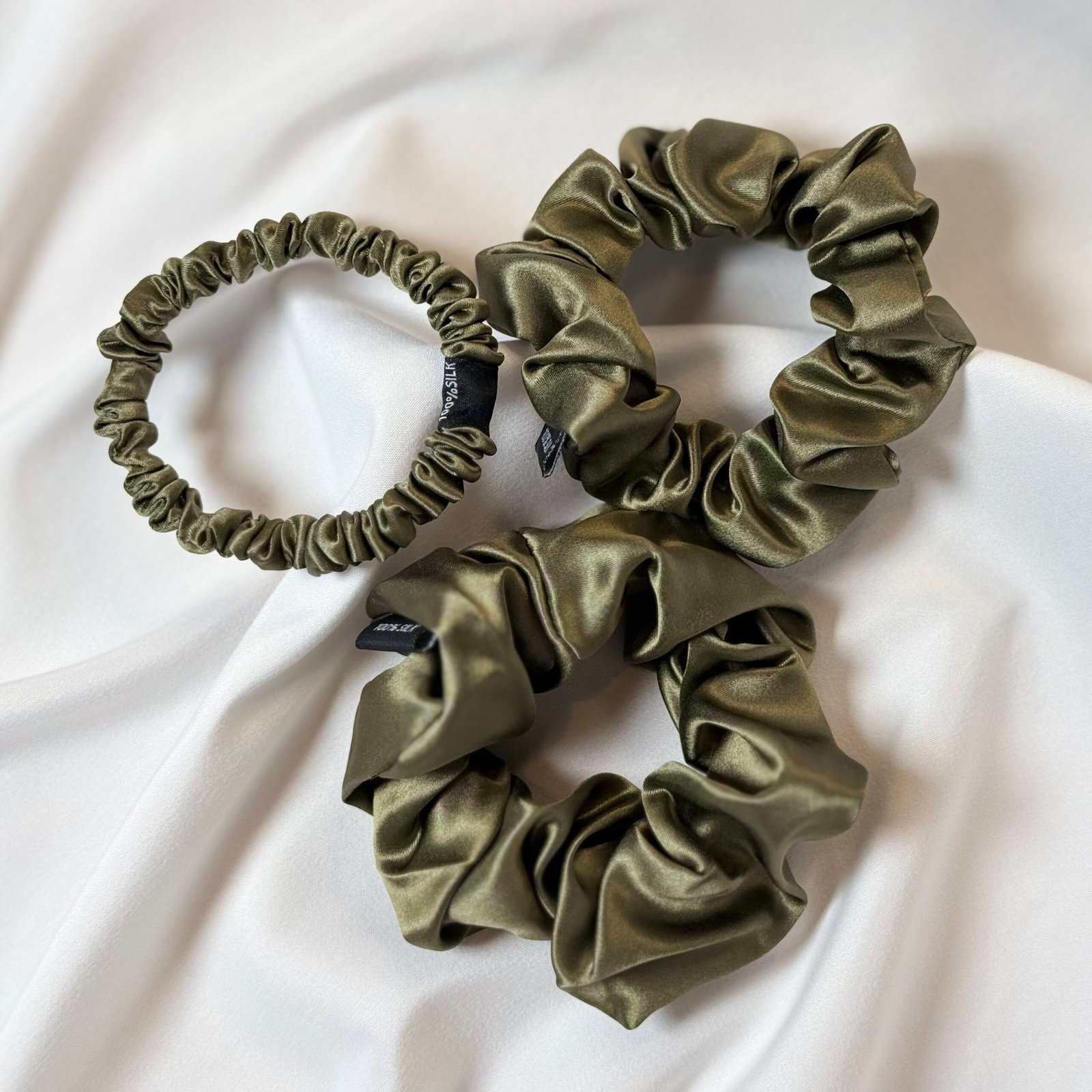 Silk Scrunchie Olive