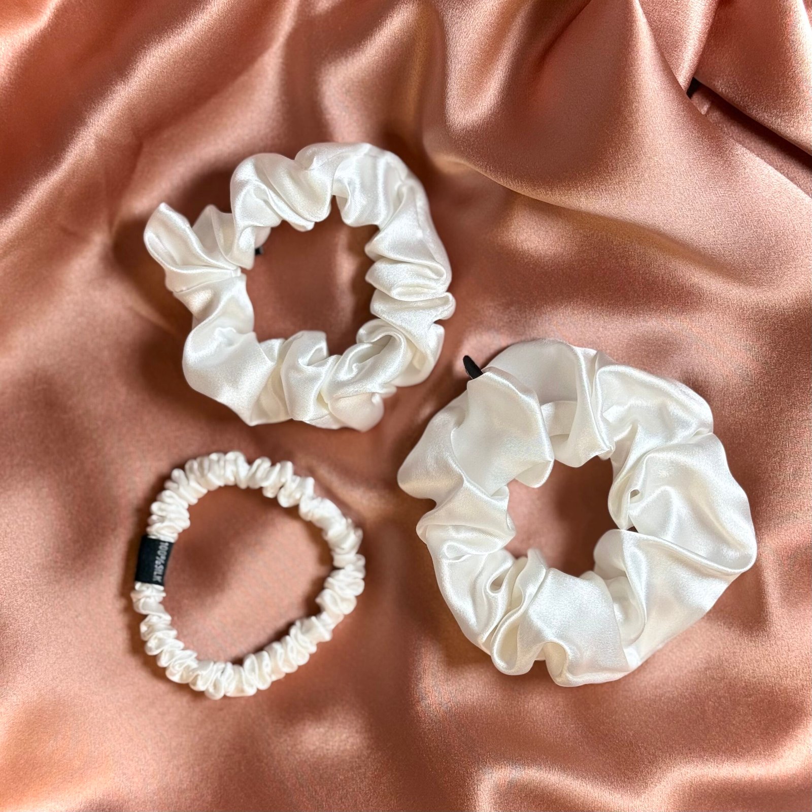 Silk Scrunchie White