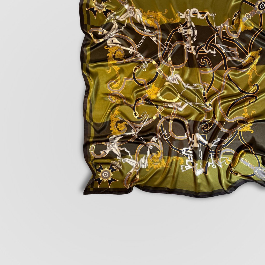 Silk Scarf Jazz Edge (green)