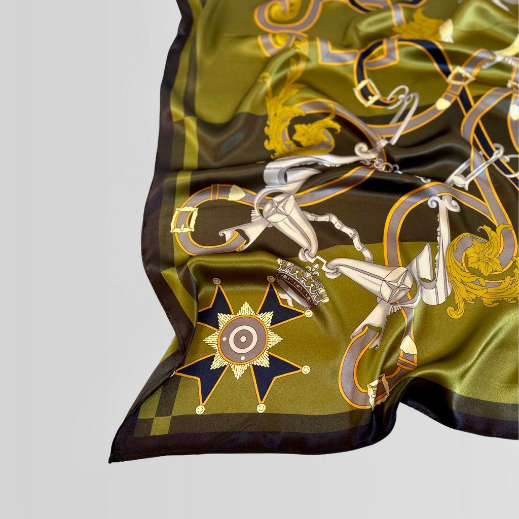 Silk Scarf Jazz Edge (green)