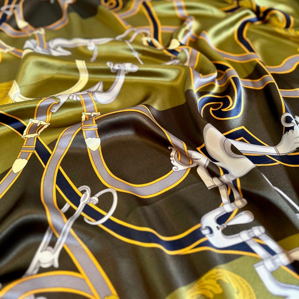 Silk Scarf Jazz Edge (green)
