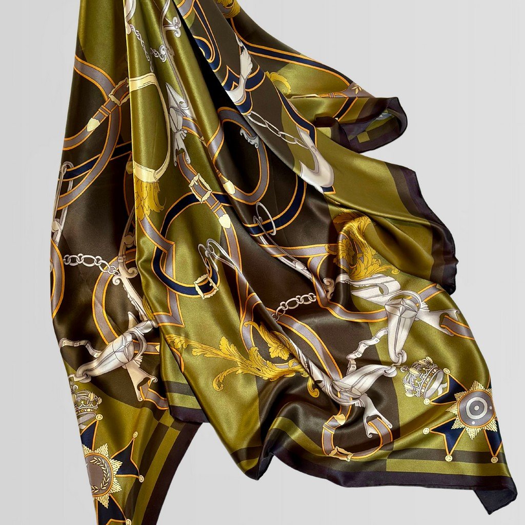 Silk Scarf Jazz Edge (green)