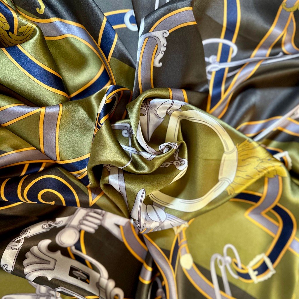 Silk Scarf Jazz Edge (green)