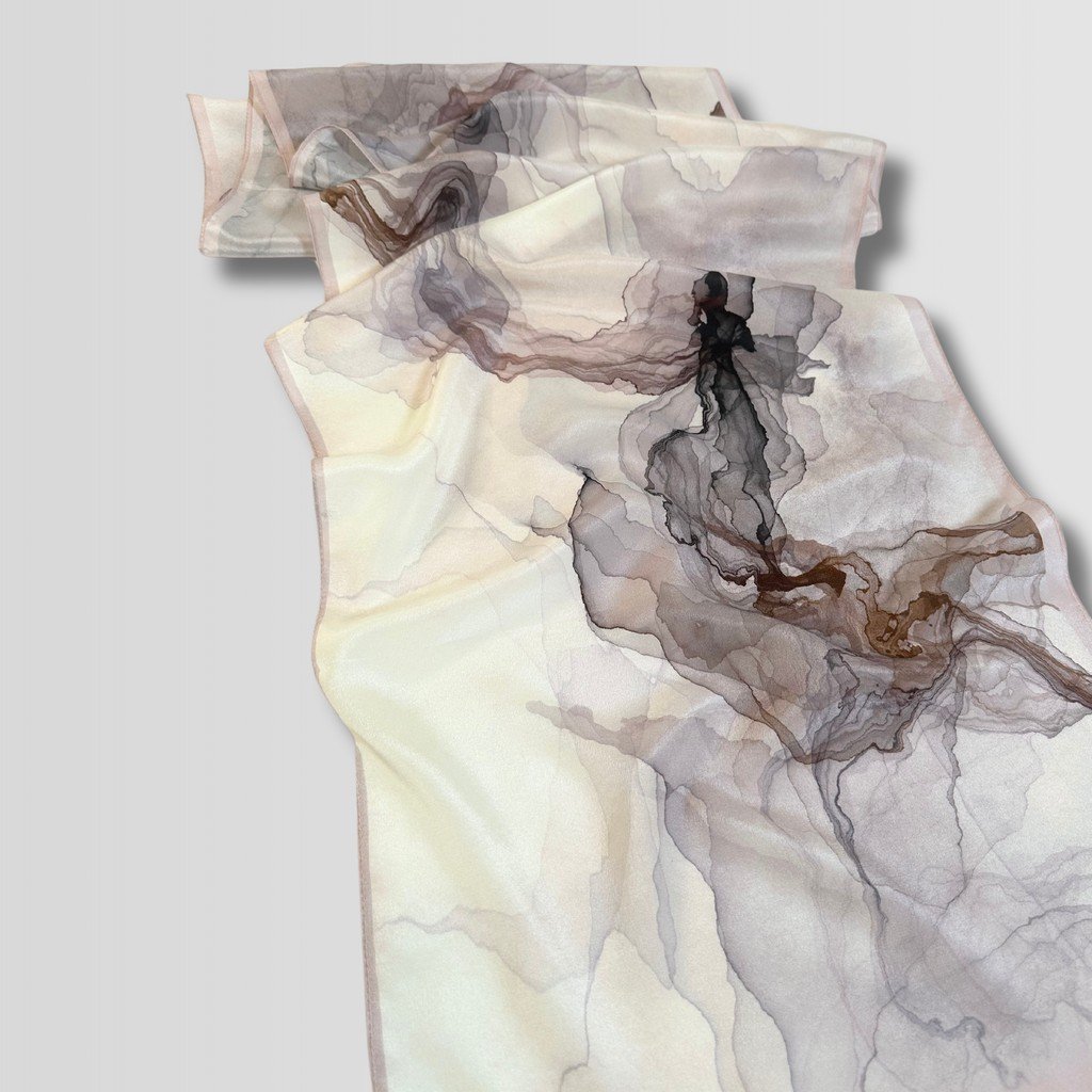 Silk Scarf Smoke