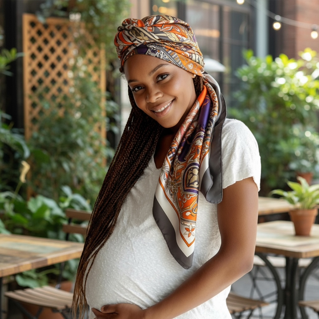 Silk Scarf Havana (Grey)