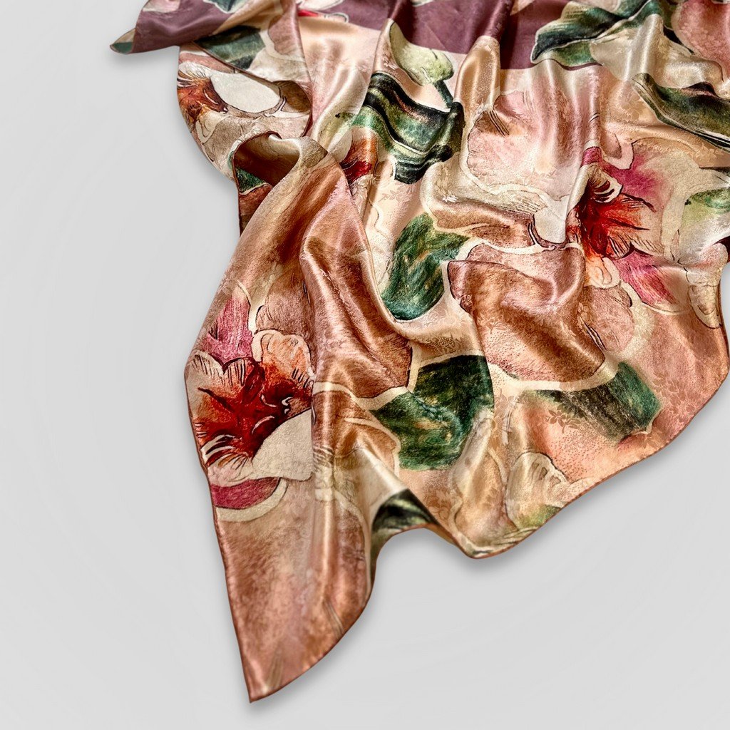 Silk Scarf Pink Orchid
