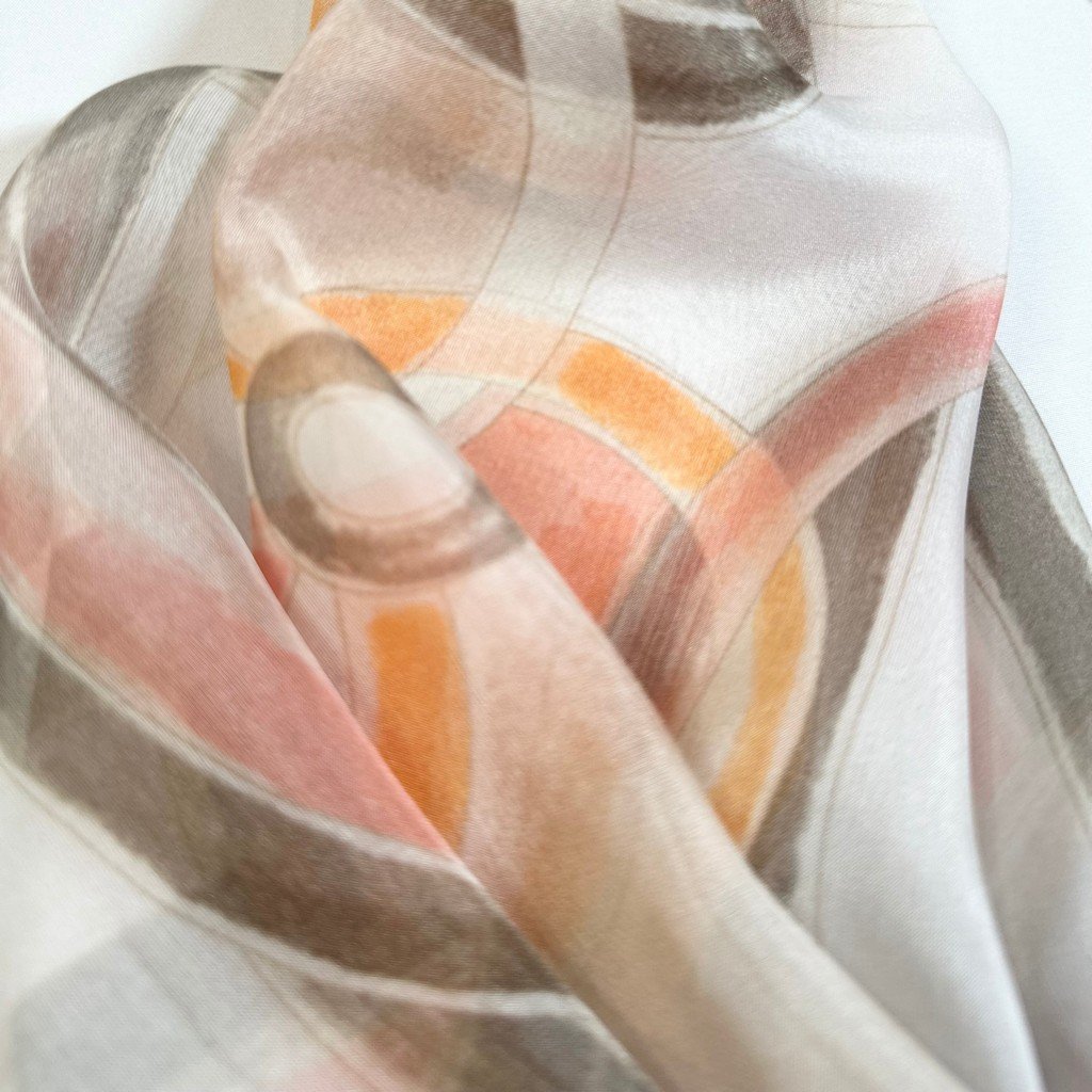 Silk Scarf Sweet Morning (White)